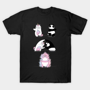 Panda with Unicorn Fusion T-Shirt